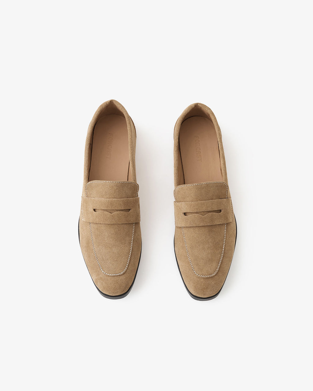 Penny Suede Loafer in camel — view 3