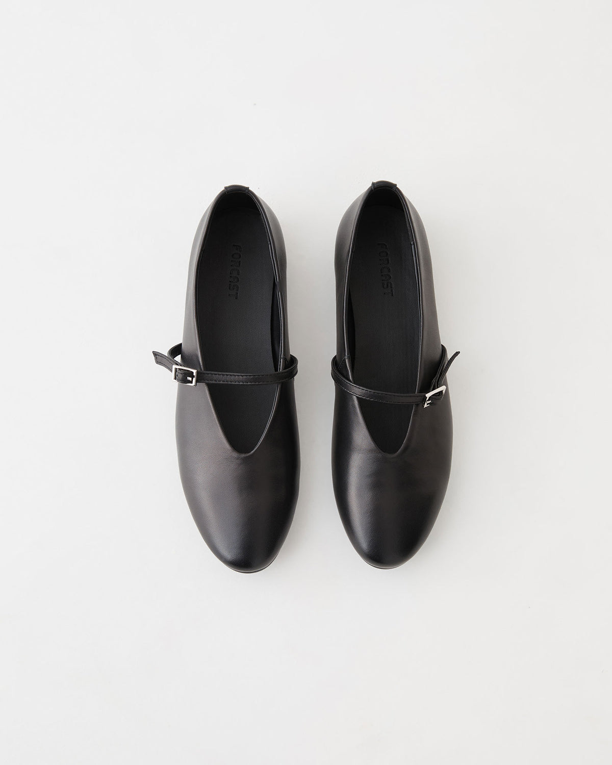 Emma Leather Ballet Flats in black — product-only view 2