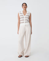 Maya Suede Ring Sandals in chocolate — full-length view