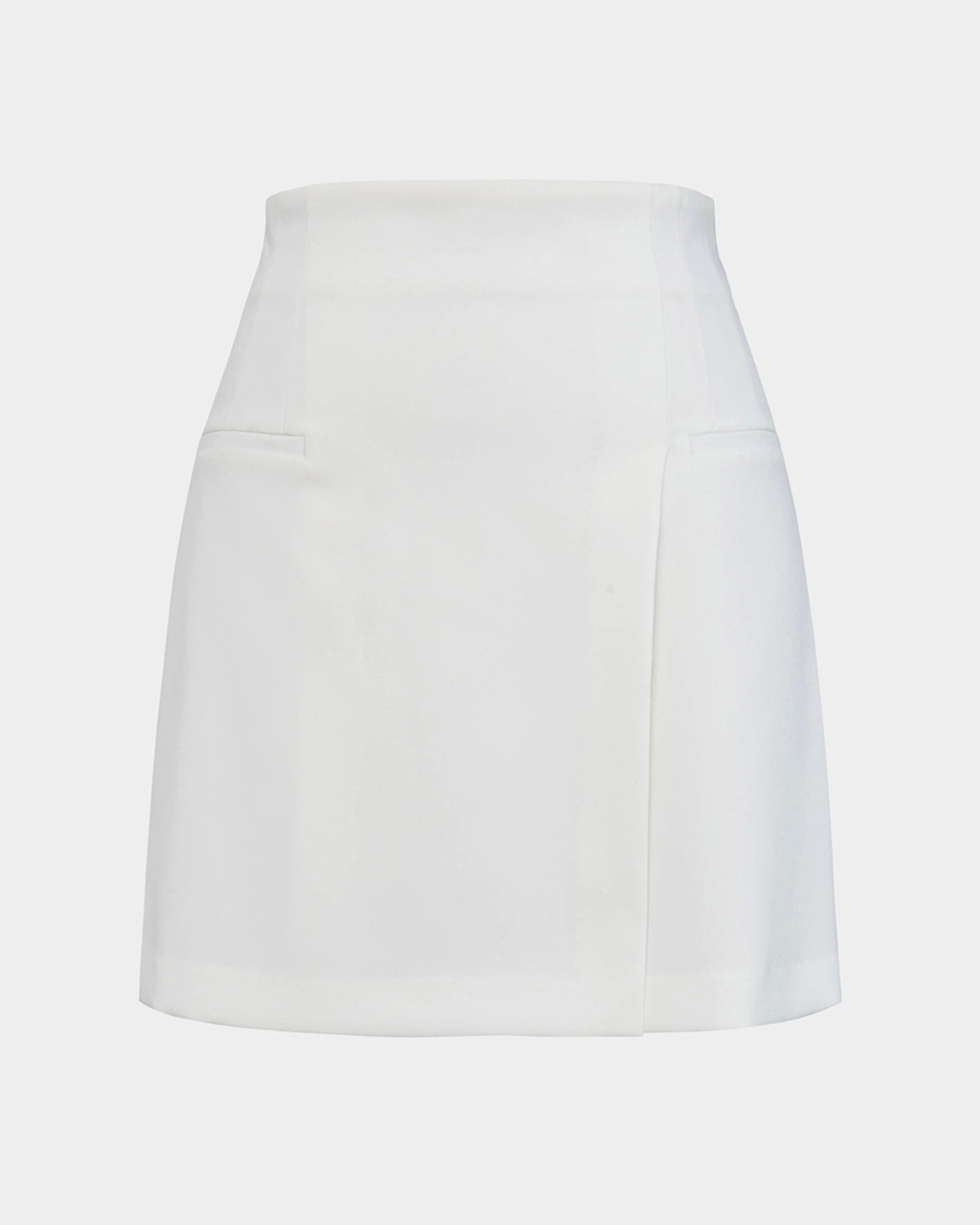 Nikki Mini Wrap Skirt in ivory — product-only view