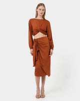 Zyana Knotted Front Top