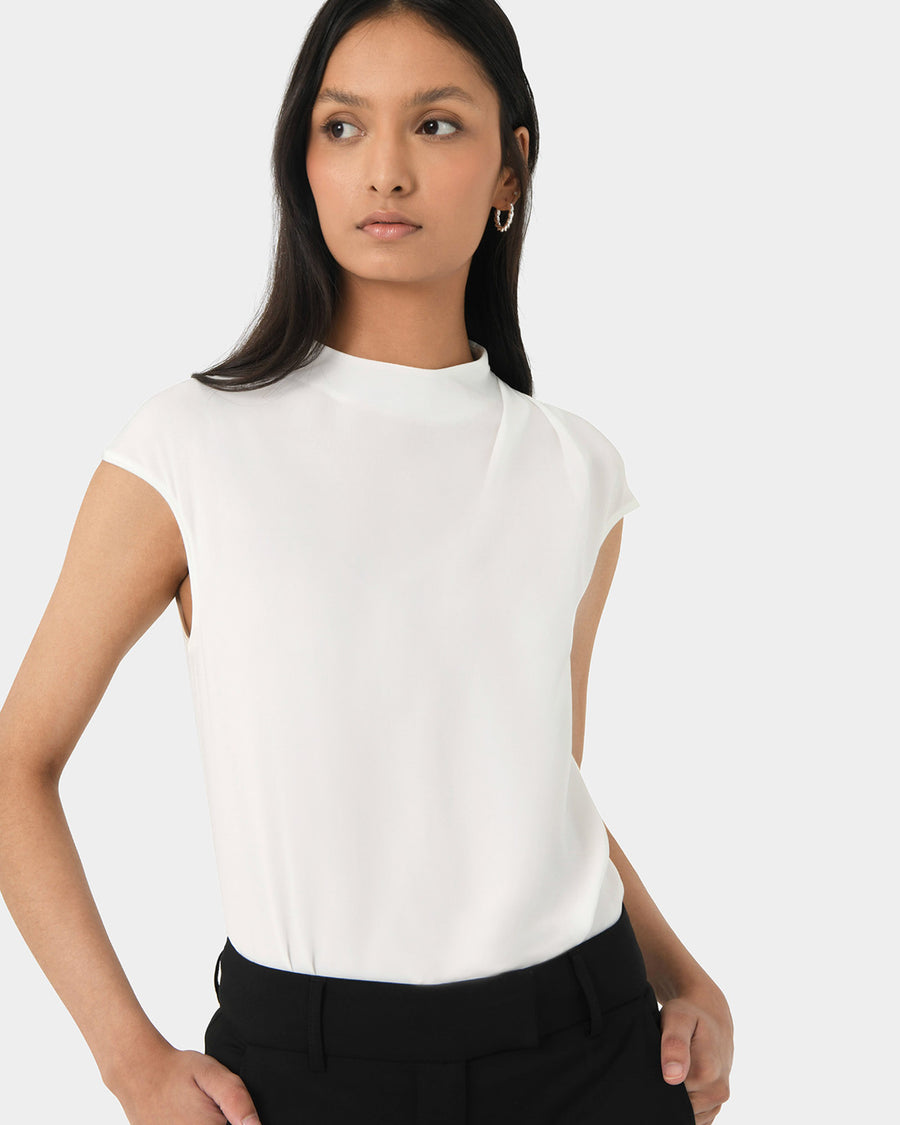Mallory Draped Shoulder Blouse