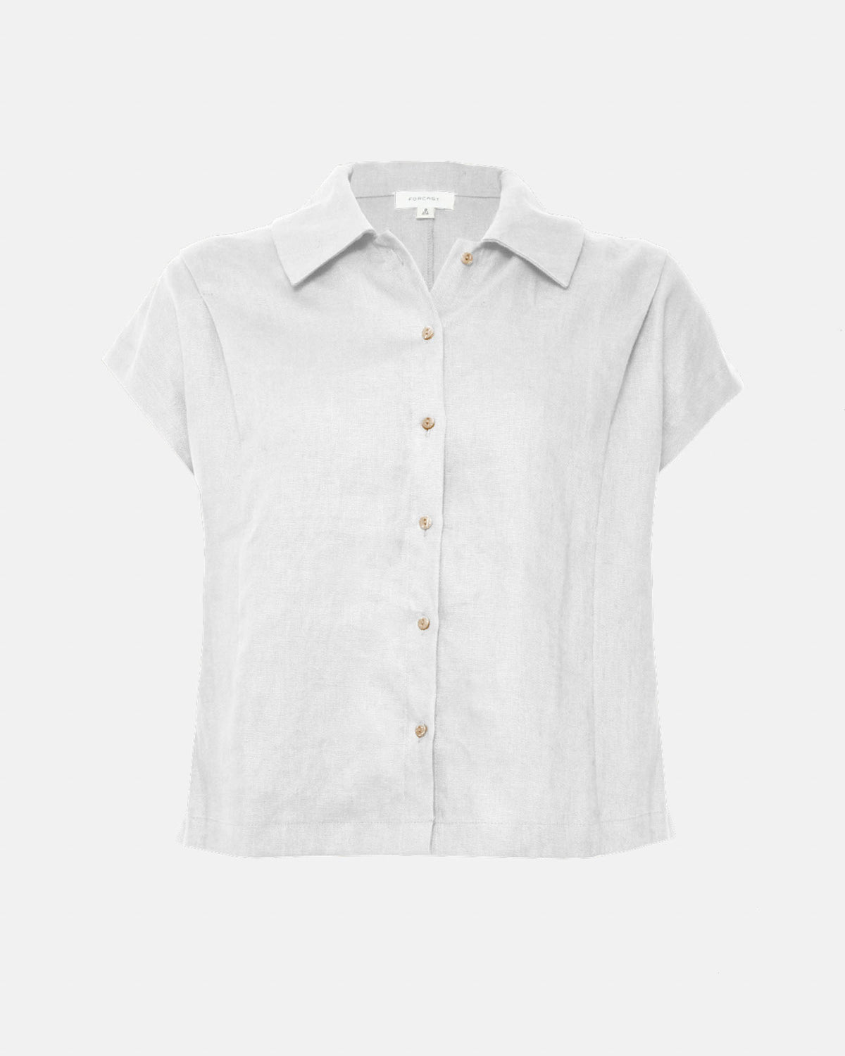 Ami Linen Collar Shirt in ivory — product-only view